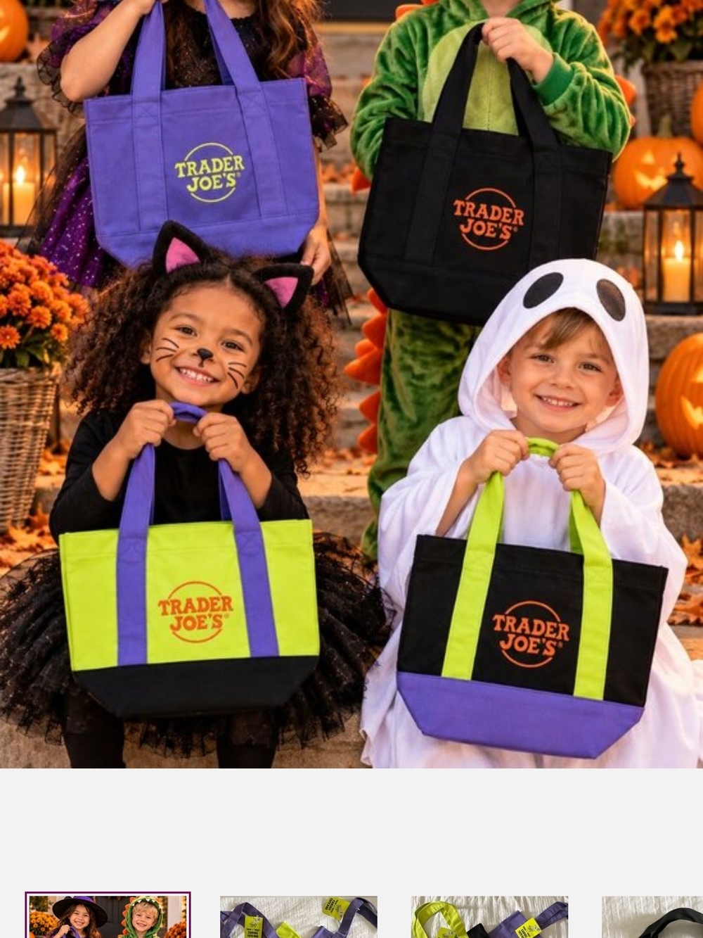 Trader Joe's 4 Item Halloween Tote 2026 Collection NWT